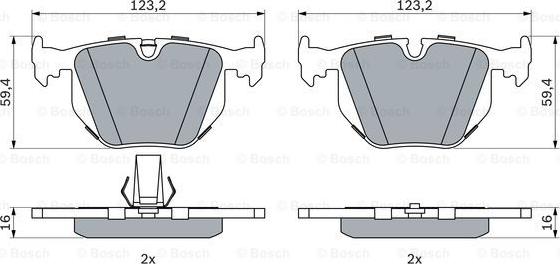 BOSCH 0 986 494 006 - Тормозные колодки, дисковые, комплект parts5.com