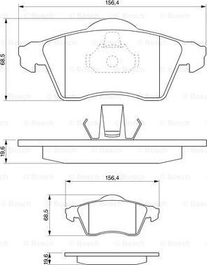 BOSCH 0 986 494 008 - Тормозные колодки, дисковые, комплект parts5.com