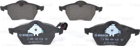 BOSCH 0 986 494 018 - Тормозные колодки, дисковые, комплект parts5.com