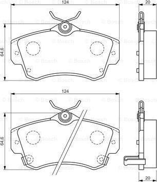 BOSCH 0 986 494 029 - Тормозные колодки, дисковые, комплект parts5.com