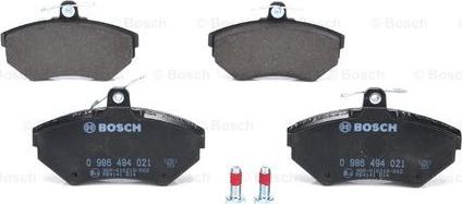 BOSCH 0 986 494 021 - Тормозные колодки, дисковые, комплект parts5.com