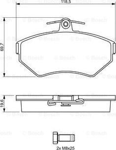 BOSCH 0 986 494 021 - Тормозные колодки, дисковые, комплект parts5.com