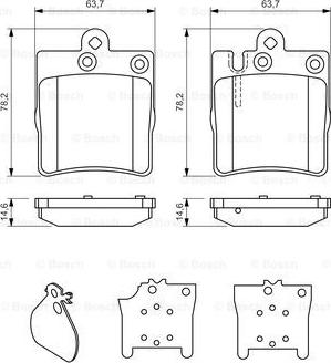 BOSCH 0 986 494 022 - Тормозные колодки, дисковые, комплект parts5.com