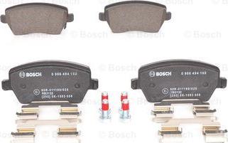 BOSCH 0 986 494 160 - Тормозные колодки, дисковые, комплект parts5.com