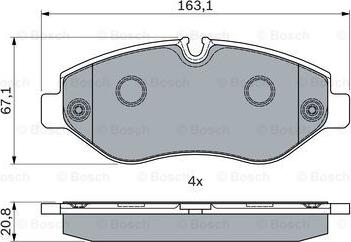 BOSCH 0 986 494 121 - Тормозные колодки, дисковые, комплект parts5.com