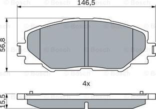 BOSCH 0 986 494 174 - Тормозные колодки, дисковые, комплект parts5.com