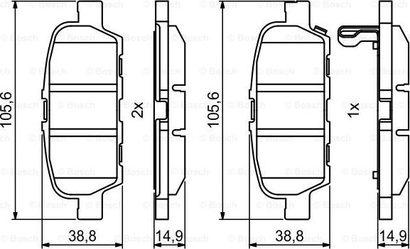 BOSCH 0 986 494 857 - Тормозные колодки, дисковые, комплект parts5.com