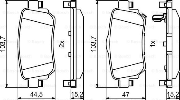 BOSCH 0 986 494 816 - Тормозные колодки, дисковые, комплект parts5.com