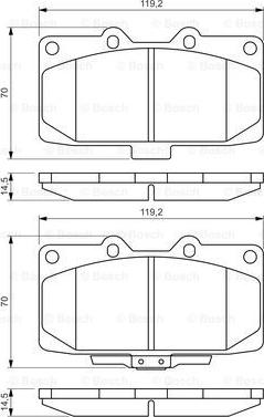 BOSCH 0 986 494 398 - Тормозные колодки, дисковые, комплект parts5.com