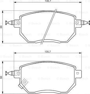 BOSCH 0 986 494 366 - Тормозные колодки, дисковые, комплект parts5.com