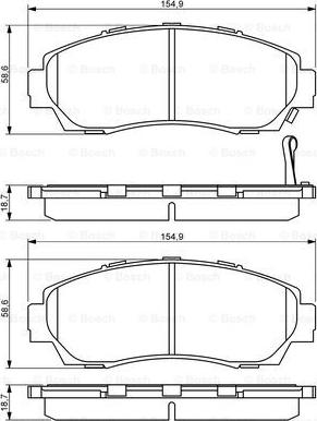 BOSCH 0 986 494 308 - Тормозные колодки, дисковые, комплект parts5.com