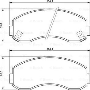 BOSCH 0 986 494 314 - Brake Pad Set, disc brake parts5.com