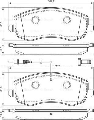 BOSCH 0 986 494 385 - Тормозные колодки, дисковые, комплект parts5.com