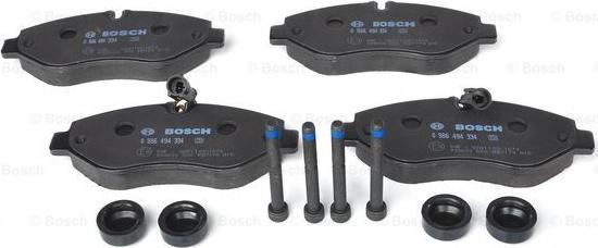 BOSCH 0 986 494 334 - Тормозные колодки, дисковые, комплект parts5.com