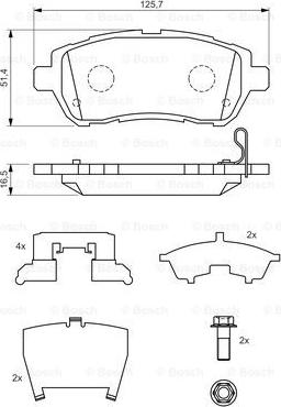 BOSCH 0 986 494 320 - Тормозные колодки, дисковые, комплект parts5.com