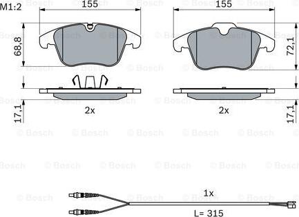 BOSCH 0 986 494 371 - Тормозные колодки, дисковые, комплект parts5.com