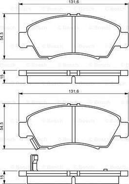 BOSCH 0 986 494 299 - Тормозные колодки, дисковые, комплект parts5.com