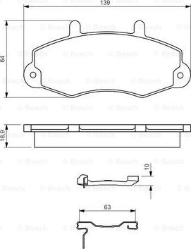 BOSCH 0 986 494 292 - Тормозные колодки, дисковые, комплект parts5.com