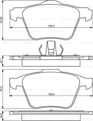 BOSCH 0 986 494 245 - Тормозные колодки, дисковые, комплект parts5.com