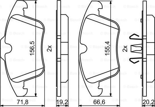 BOSCH 0 986 494 246 - Тормозные колодки, дисковые, комплект parts5.com