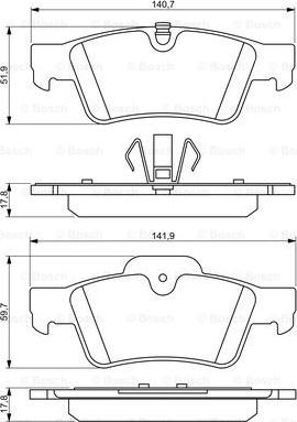 BOSCH 0 986 494 256 - Тормозные колодки, дисковые, комплект parts5.com