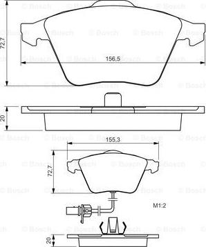 BOSCH 0 986 494 283 - Тормозные колодки, дисковые, комплект parts5.com