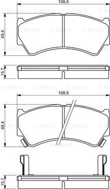 BOSCH 0 986 494 234 - Тормозные колодки, дисковые, комплект parts5.com