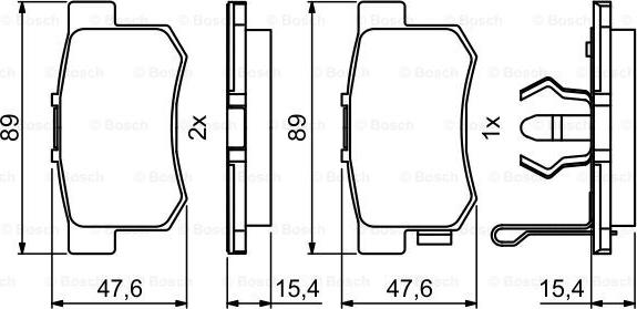 BOSCH 0 986 494 233 - Тормозные колодки, дисковые, комплект parts5.com