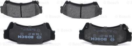 BOSCH 0 986 494 221 - Тормозные колодки, дисковые, комплект parts5.com