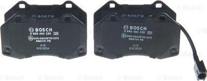 BOSCH 0 986 494 228 - Тормозные колодки, дисковые, комплект parts5.com