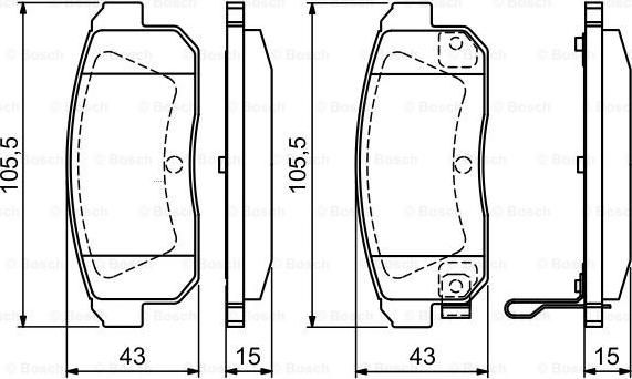 BOSCH 0 986 494 223 - Тормозные колодки, дисковые, комплект parts5.com