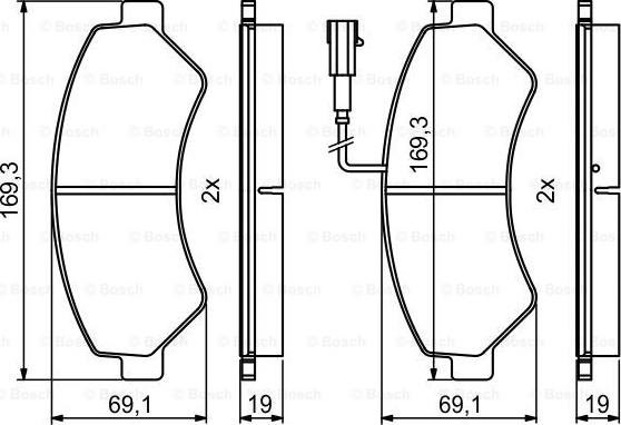 BOSCH 0 986 494 799 - Тормозные колодки, дисковые, комплект parts5.com