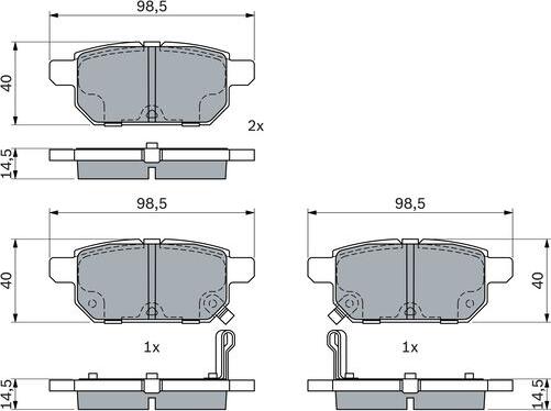 BOSCH 0 986 494 748 - Тормозные колодки, дисковые, комплект parts5.com