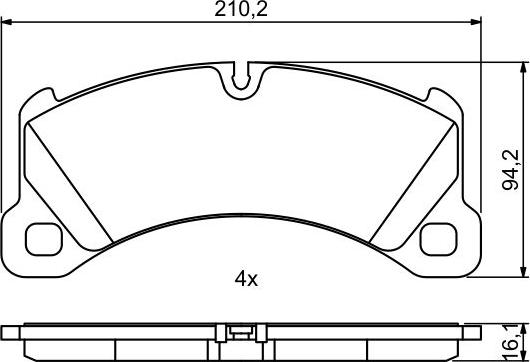 BOSCH 0 986 494 757 - Тормозные колодки, дисковые, комплект parts5.com