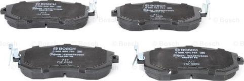 BOSCH 0 986 494 761 - Тормозные колодки, дисковые, комплект parts5.com