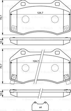 BOSCH 0 986 494 718 - Тормозные колодки, дисковые, комплект parts5.com