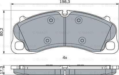 BOSCH 0 986 494 788 - Тормозные колодки, дисковые, комплект parts5.com