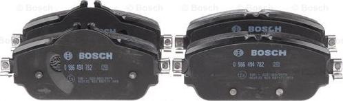 BOSCH 0 986 494 782 - Тормозные колодки, дисковые, комплект parts5.com