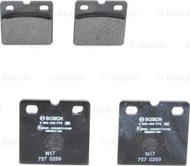 BOSCH 0 986 494 775 - Тормозные колодки, дисковые, комплект parts5.com