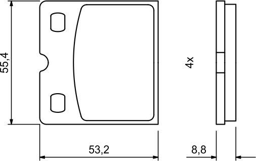 BOSCH 0 986 494 775 - Тормозные колодки, дисковые, комплект parts5.com