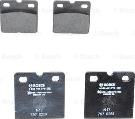 BOSCH 0 986 494 775 - Тормозные колодки, дисковые, комплект parts5.com