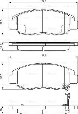 BOSCH 0 986 495 153 - Тормозные колодки, дисковые, комплект parts5.com