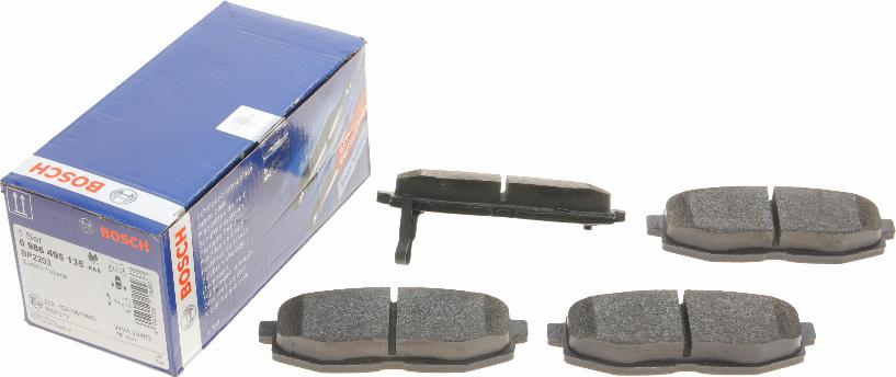 BOSCH 0 986 495 135 - Brake Pad Set, disc brake parts5.com