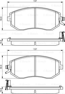 BOSCH 0 986 495 125 - Тормозные колодки, дисковые, комплект parts5.com