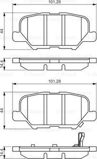 BOSCH 0 986 495 358 - Тормозные колодки, дисковые, комплект parts5.com