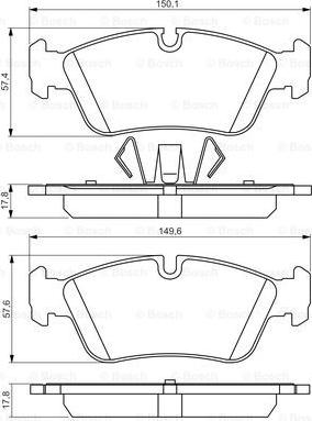 BMW (BRILLIANCE) 2 288 851 - Тормозные колодки, дисковые, комплект parts5.com