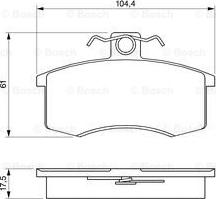 BOSCH 0 986 491 700 - Тормозные колодки, дисковые, комплект parts5.com