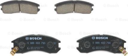 BOSCH 0 986 493 790 - Тормозные колодки, дисковые, комплект parts5.com