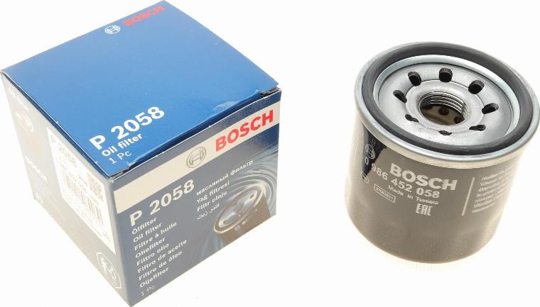 BOSCH 0 986 452 058 - Filtro de aceite parts5.com