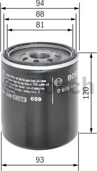 BOSCH 0 986 452 064 - Oil Filter parts5.com